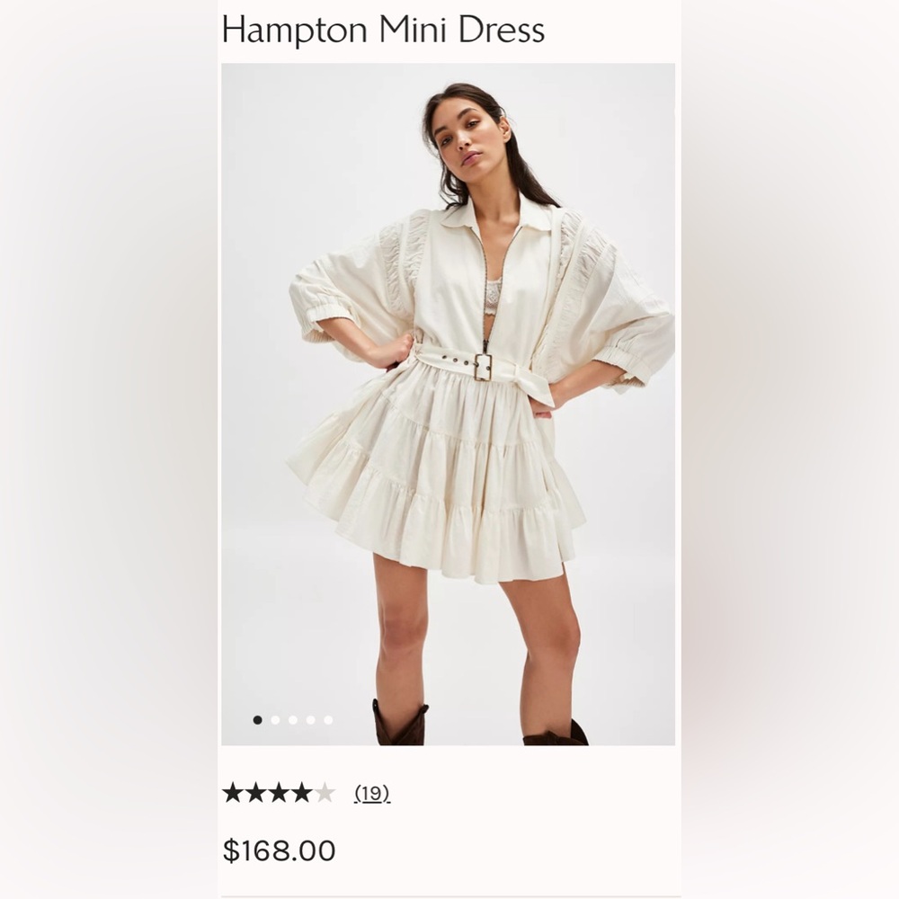 Free People Hampton Mini dress NWOT